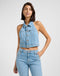 Lee Women's Double Seamed Halter Denim Vest In Minor Key